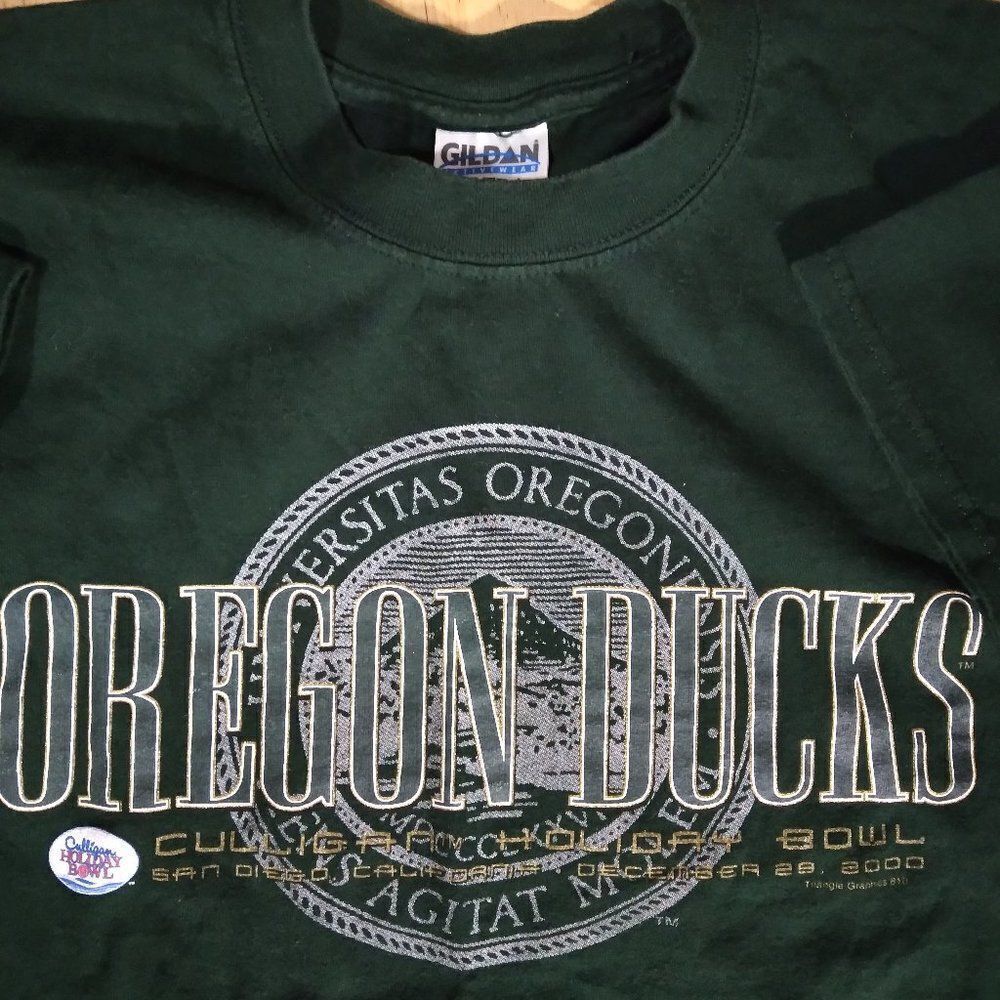 Vintage Oregon Ducks Holiday Bowl 2000 T-Shirt - Picture 1 of 8
